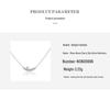 Kenjie S925 Sterling Silver Moon Zircon Clavicle Necklace – Korean Designer Style