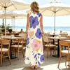 Women's Sleeveless Maxi Dress,Loose Fit,Big Floral,Flowy & Slimming,Comfy for Beach,Daily Casual,Travel,Versatile