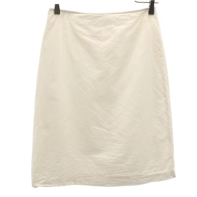90s Made In Italy Old Midi Length Tight Skirt 36 Ivory Women Used