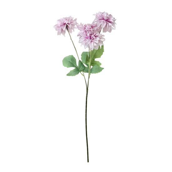 Artificial Dahlia Flowers with Stem 4-Head Blooms Realistic Faux Silk Flower for Vase Wedding