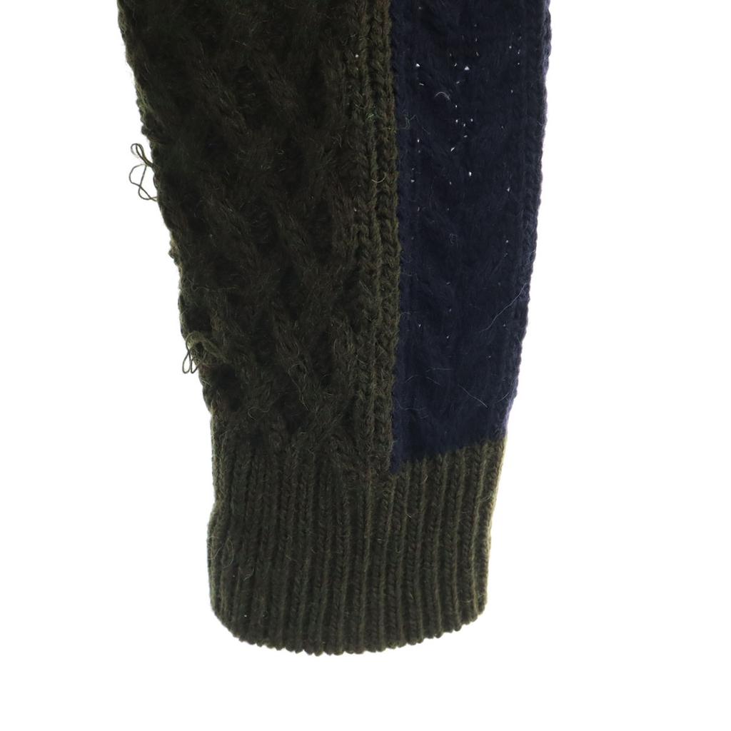 BOB made in Italy Faux suede switching Knit jacket M Brown Men's Used