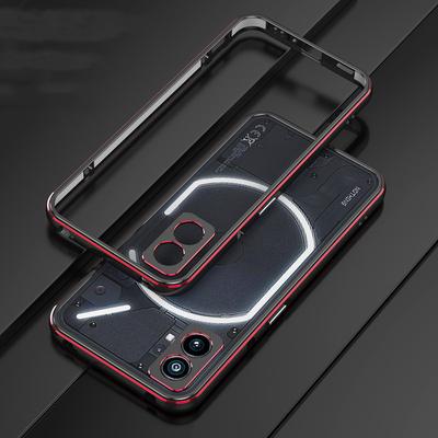 Telefon za nic (2a) Kovový rámeček nárazník Minimalistický kryt na telefon s ochranou objektivu fotoaparátu