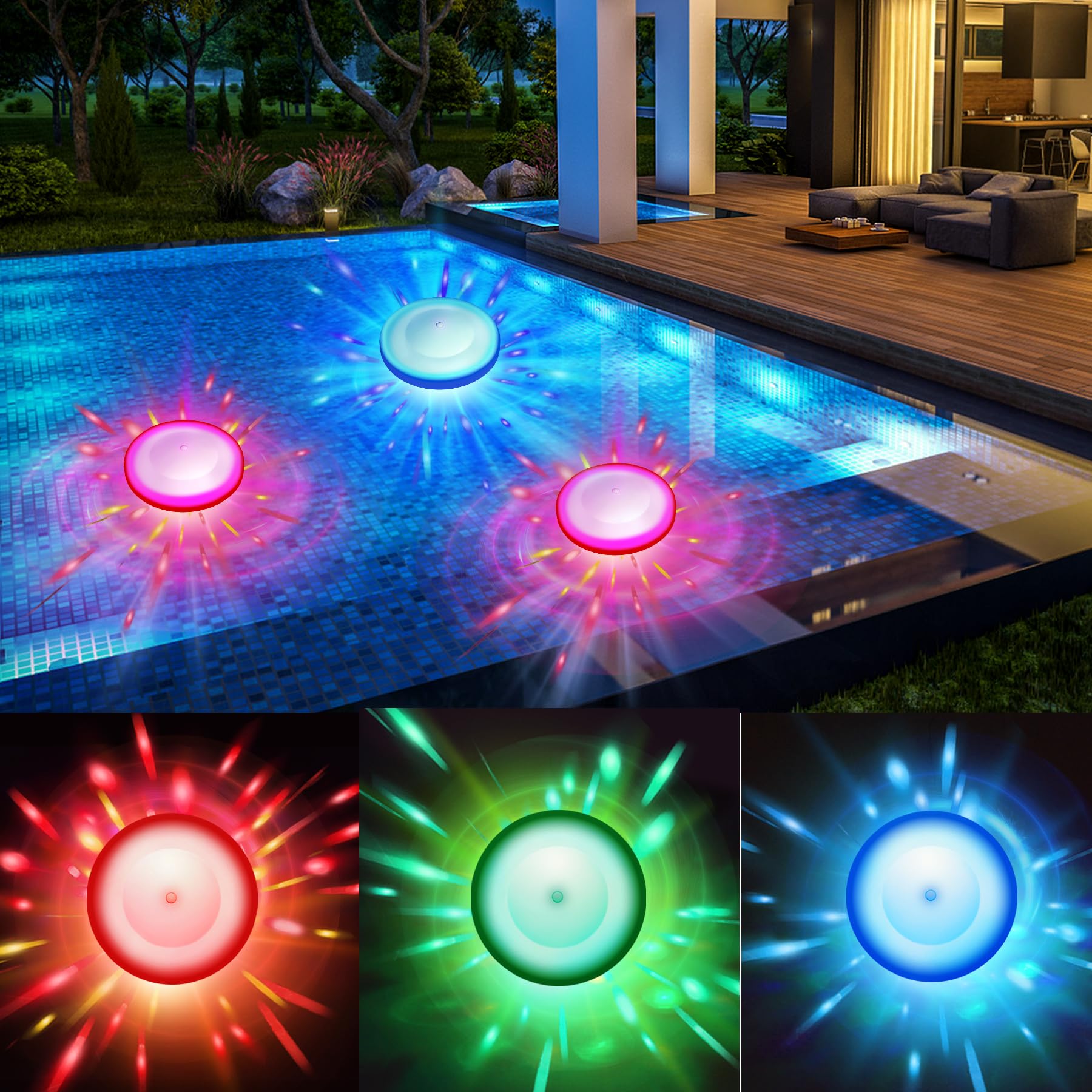 

Zeadio LED Aquarium Pool Mood Lights, 6 Lighting Modes, Waterproof and Submersible, Easy Installation for In-ground and Above-ground Pools, Spa &
