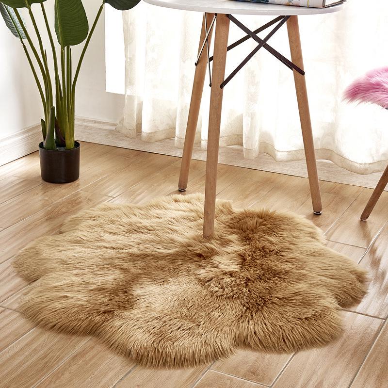 Plum Blossom Long Pile Flower Pattern Carpet - Home Decor Floor Mat for Living Room & Bedroom