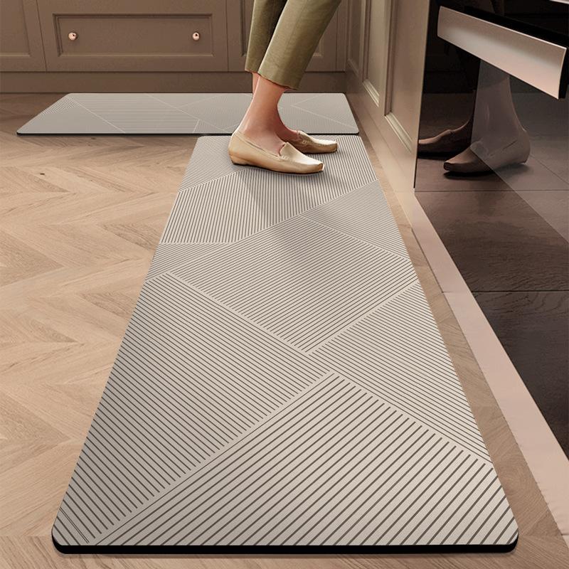 1/2pcs Simple Kitchen Floor Mat Home Long Absorbent Anti-Slip And Easy-To-Maintain Floor Mat Diatom Mud Carpet