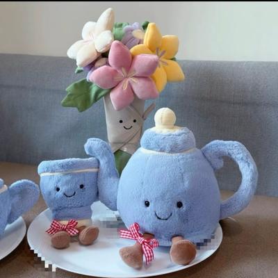 Fun Teapot Coffee Cup Creative Cute Plush Toy Soothing Birthday Gift Doll Gift Doll Family Festival Decoration Share Keychain
