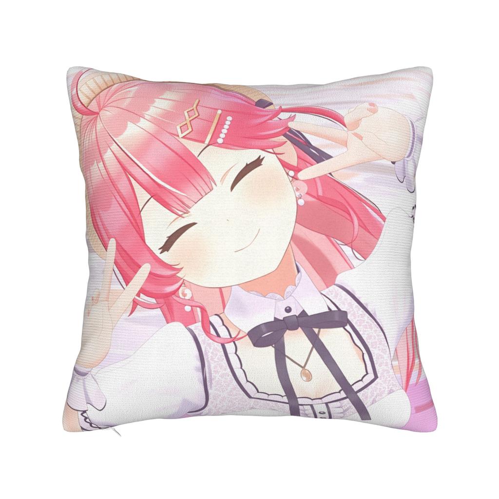 Hot Girl Kawaii Sakura Miko Pillow Case Comfy Pillow Cover For Couch Sofa Bedroom Kawaii Pillowcases