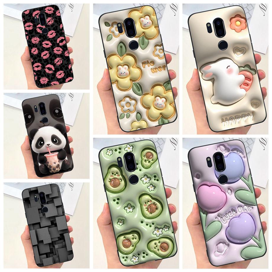 For LG G7 ThinQ G7 Plus Case Luxury Soft Silicone TPU Bumper Phone Cover for LG G6 G6+ Plus Capa Panda Rabbit Goothic Style Case