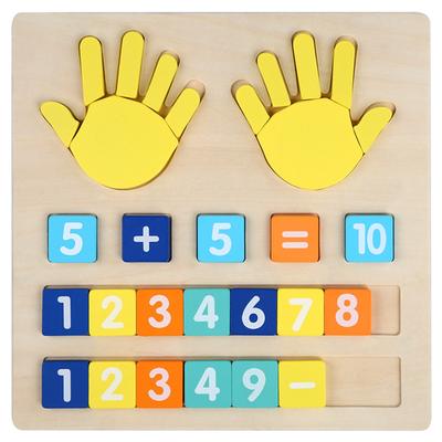 Matematické hračky pre deti na počítanie na prstoch Montessori Drevené číselné matematické hry na učenie Rozvoj inteligencie Pomôcky na učenie pre batoľatá