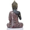 Meditující sedící socha Buddhy ozdobný kus Idol Domácí dekorace Obývací pokoj Dárky Dekorativní ozdobný kus - 27 cm  (Pryskyřice, Černá, Hnědá)