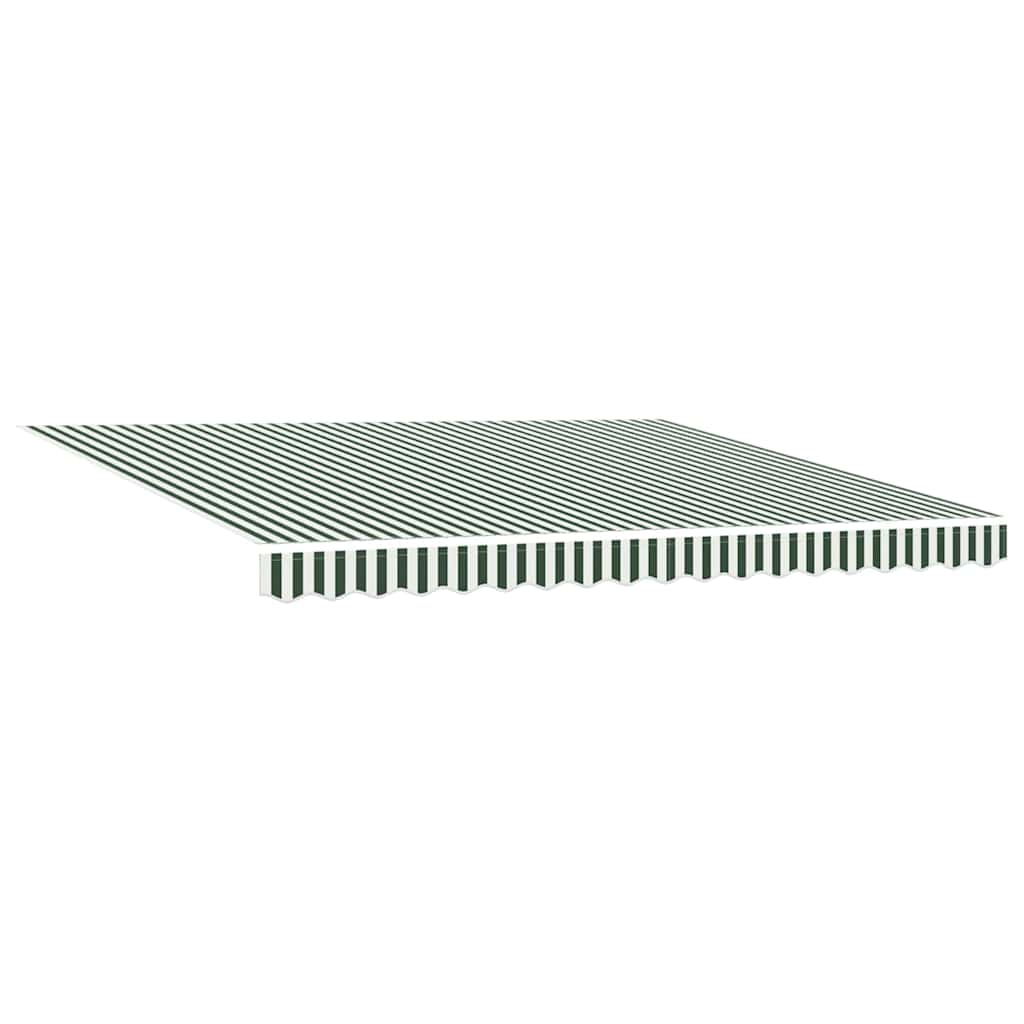 Retractable Awning Green and White 400 X 300 Cm