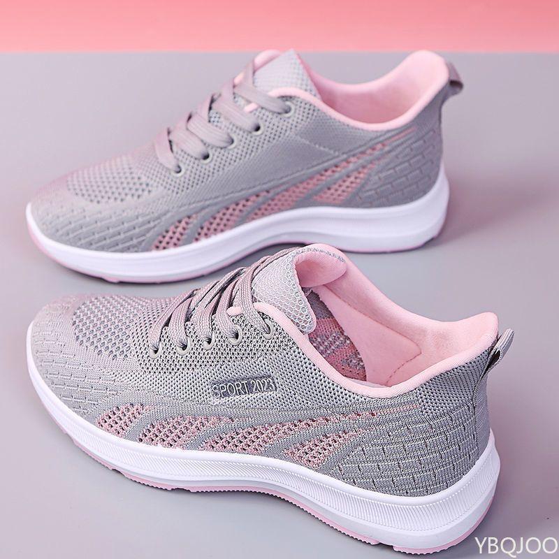 Fashion 2025 Breathable Sneakers Ladies Running Shoes Summer Light Mesh Air Cushion Women's Sports Shoes Outdoor Lace Up Training Shoe