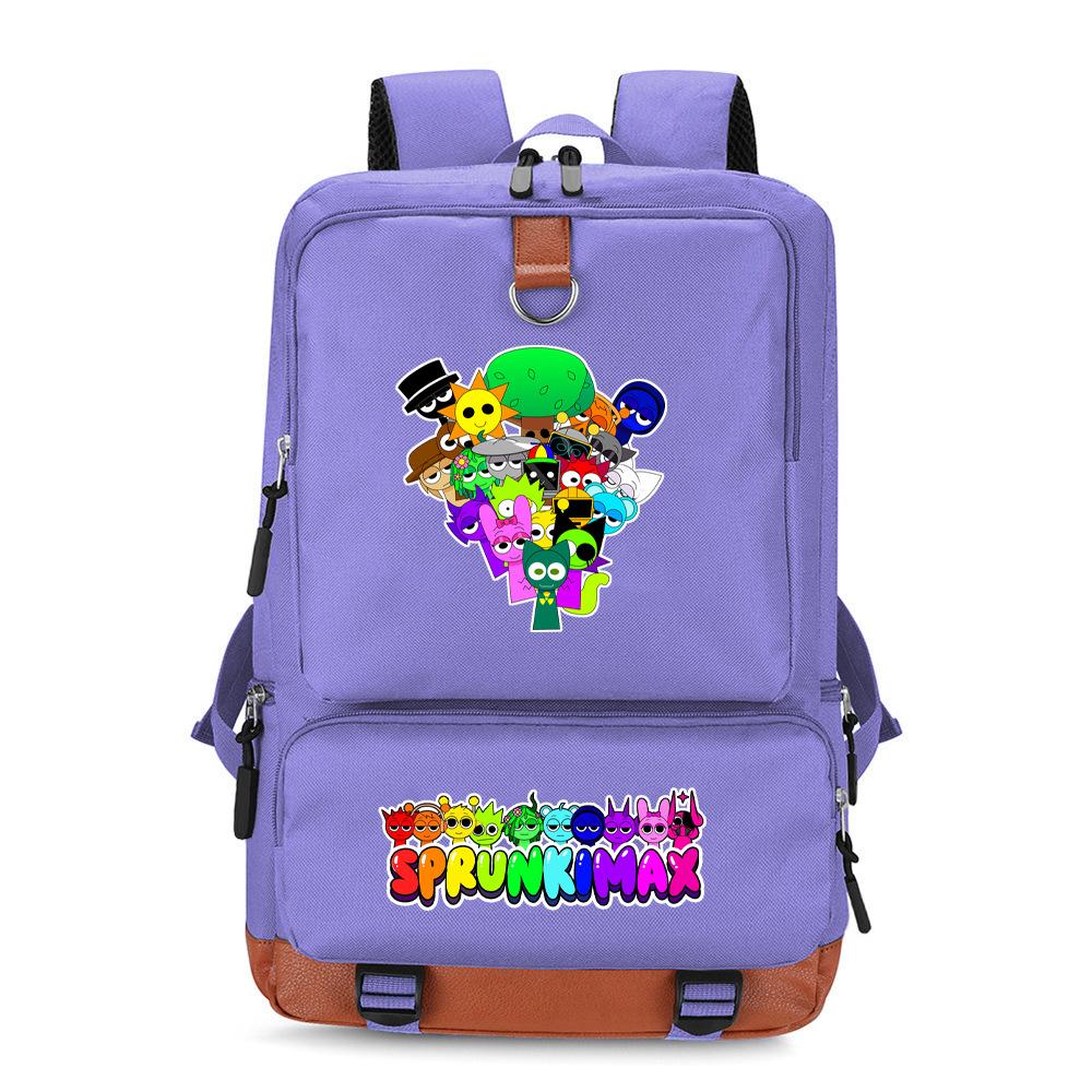 Srunki Backpack Multifunctional Large Capacity Business Backpack Lightweight Burden Reduction Primary and Secondary School Student Bag