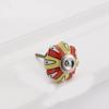 Simple Single Hole Ceramic Pumpkin Handle Round Vintage Vintage Cabinet Knob European Style Creative Door Pull Handles Furniture