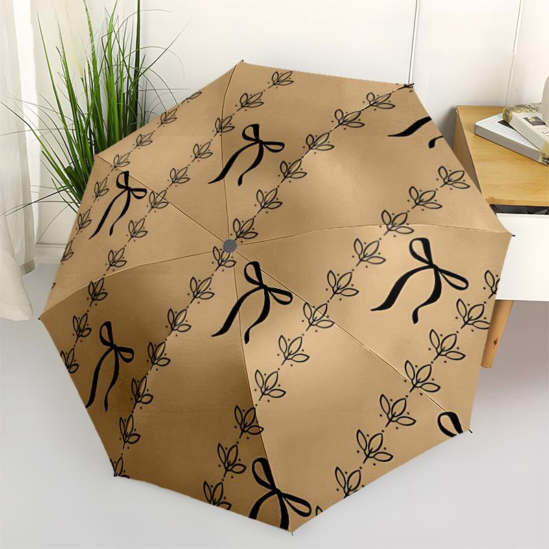 

1pc Bow Pattern Open/Close Folding Umbrella - Raining Gear for Travel Umbrella, All- Portable Umbrella for & Men 8-Rib yy251229007