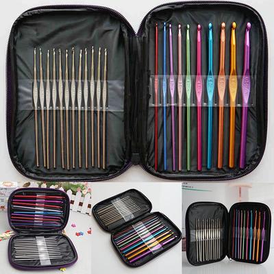 22pcs/Set Crochet Latch Hook Crochet Braids Needle Threader Hair Weaving Needle Hair Accessories