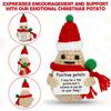 Funny Positive Energy Christmas Potato Doll With Card Home Room Decoration Handmade Knitted Potatoes Ornament Christmas Gifts