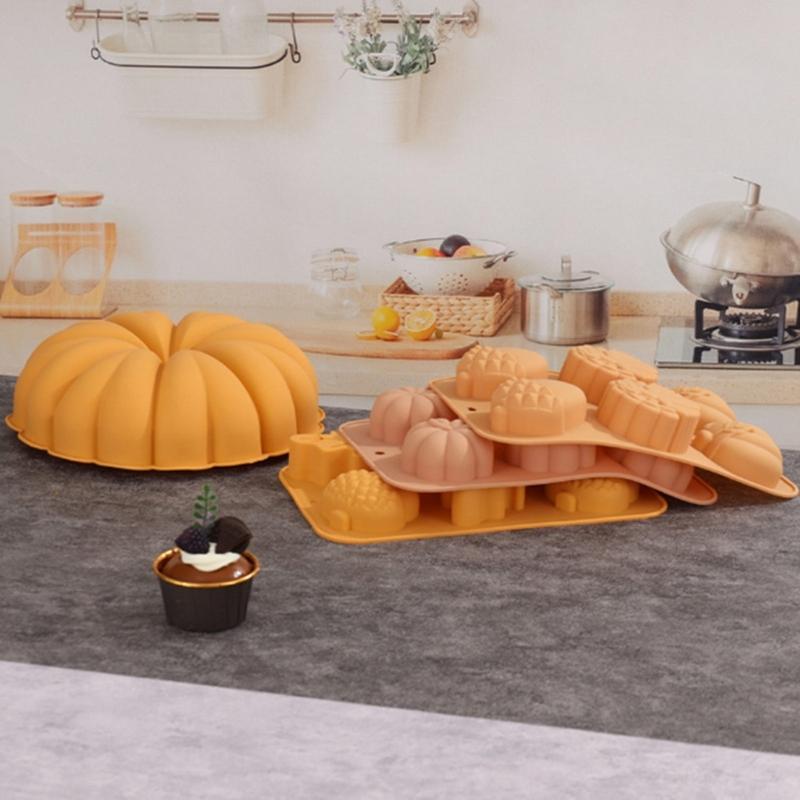 Halloween Cupcakes Fondant Molds Silicone Pumpkin Leaves Molds for Halloween Cake Decorating Chocolate Candy Mold
