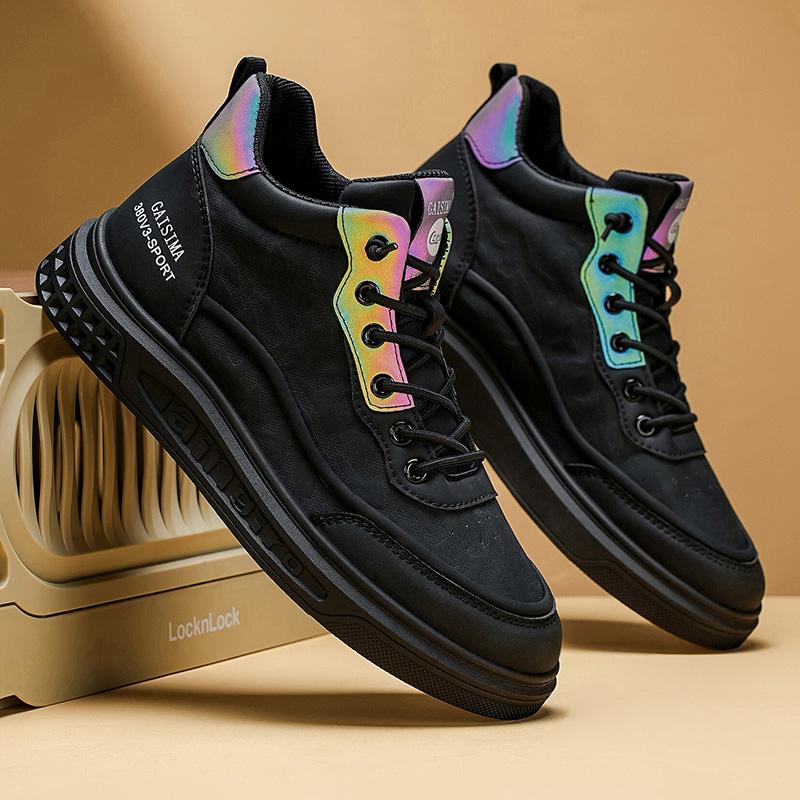 New Men's Classic Fashion High Top Thick Sole Skateboarding Shoes Comfortable Soft Sole Basketball  Sneakers