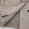 2025 Autumn Winter New Vintage Brown Wool Blend Coat Women's V-Neck Office Warm Outerwear