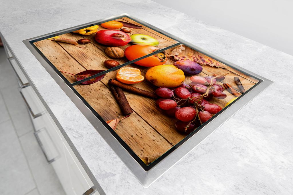 SZKLANA PŁYTA OCHRONNA NA KUCHENKĘ 70x52 OWOCE