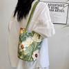 Floral Design Large Capacity Shoulder Bag Creative Canvas Handbag  Outdoor Activities