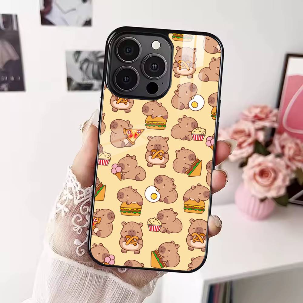 Cute C-Capybara Phone Case For iPhone 17,16,15,14,13,12,Plus,Pro,Max For Magsafe Magnetic Wireless Charge