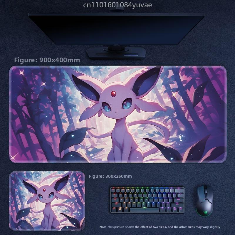 Classic Cartoon Anime Pokémon Pikachu Mewtwo Eevee Leather Mouse Pad Lucario Squirtle Gardev Keyboard Pad Large Game Table Mat
