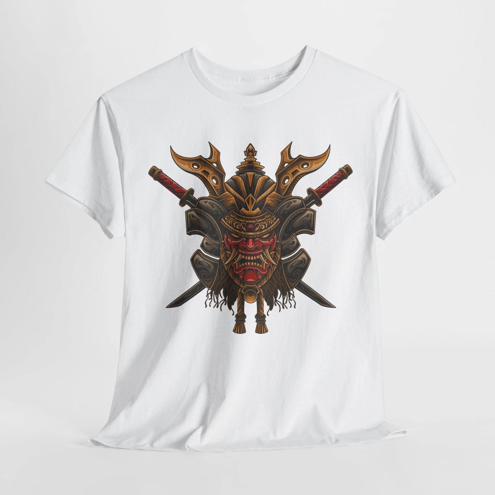 Japanese Samurai Mask T-Shirt | Samurai Shirt | Japan Warrior Shirt M