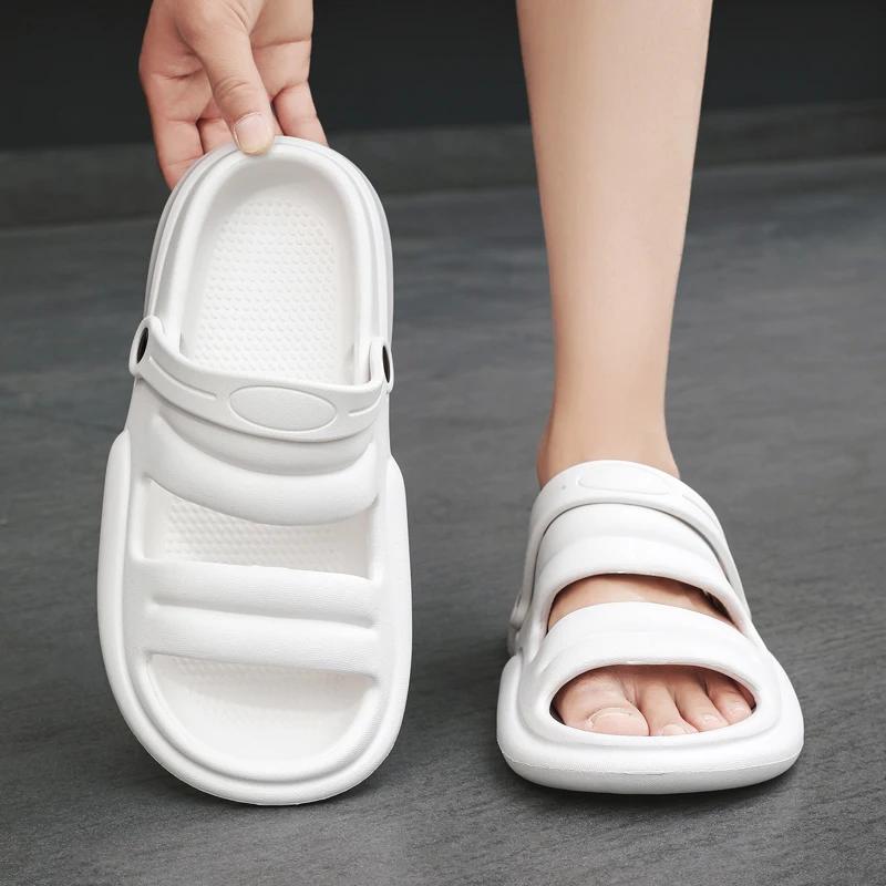 Leichte Strandsandalen für Herren, lässige Indoor-Badeschlappen, rutschfest, Damengröße 2025, neue multifunktionale flache Schuhe