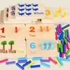 Montessori Sensory Math Sticks: Color Matching & Peg Board Educational Toy for Kids