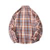 Autumn Men'S Abraded Thickened Plaid Long Sleeve Shirt Men'S Casual Shirt Jacket