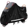 Bst Jyob Motorcycle Cover, 500D Thick, Waterproof [Unique Waist Drawstring & Strong Wind Protection], Oxford Fabric, Front and Rear Locking Holes, Ref