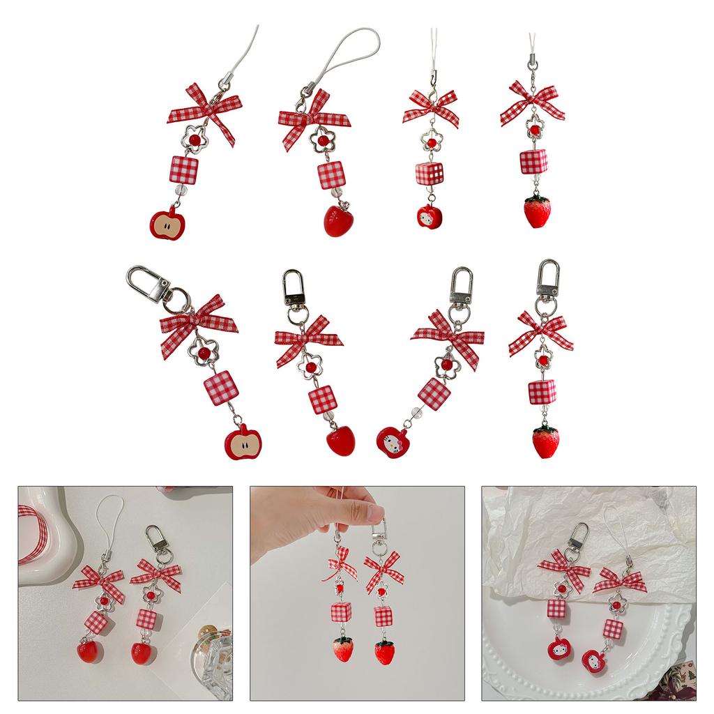 Playful Fruit Mobile Chain Portable Key Holder Stylish Backpack Embellishment Suitable for Daily Life and Travel Decors