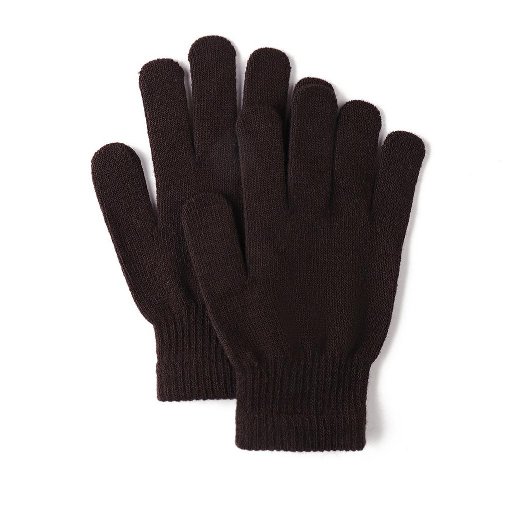Warm Solid Color Gloves, Cold Resistant Knitted Gloves, Unisex Cycling Gloves