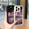 Phone Case: 2D Flat Design Suitable for iPhone 18 17 16 15 14 13 Pro Tiered Protective Case, Holographic Nebula, Christmas and Halloween Gift