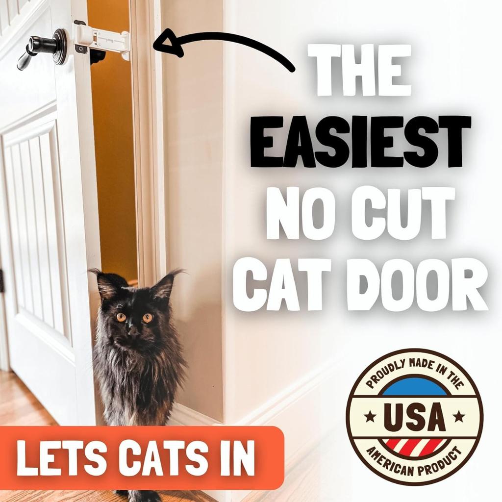 Kitten Door Stopper Cat Door Barrier Extendable Pet Door Latch Door Cat Latch Support Lightweight Solution