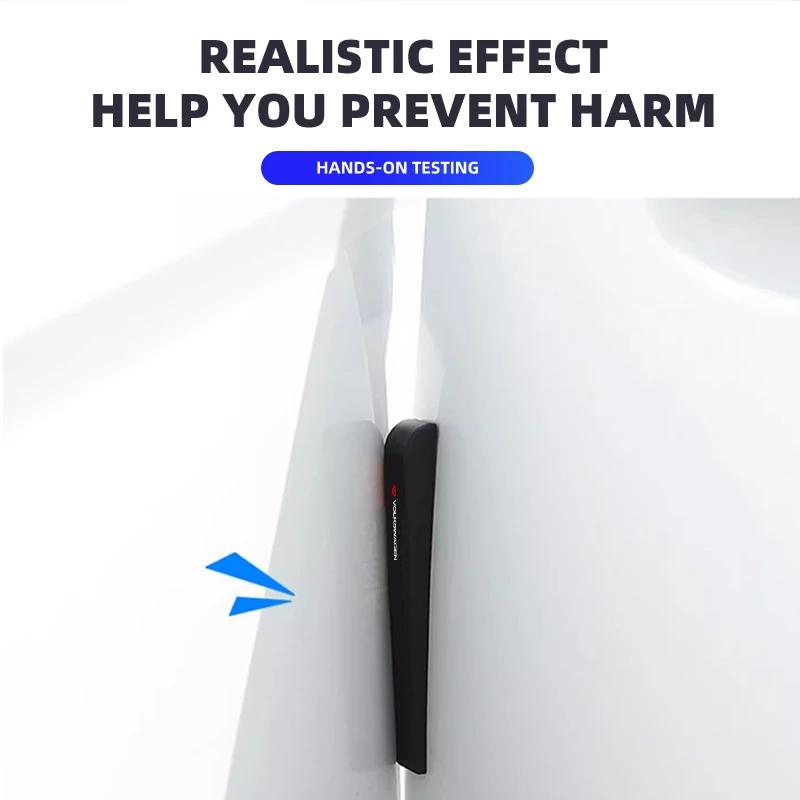 6Pcs Rubber Car Anti-Collision Bumper Strip Guards Protector Stickers For Volkswagen VW GTI Rline R Golf Amarok Phaeton Teramont