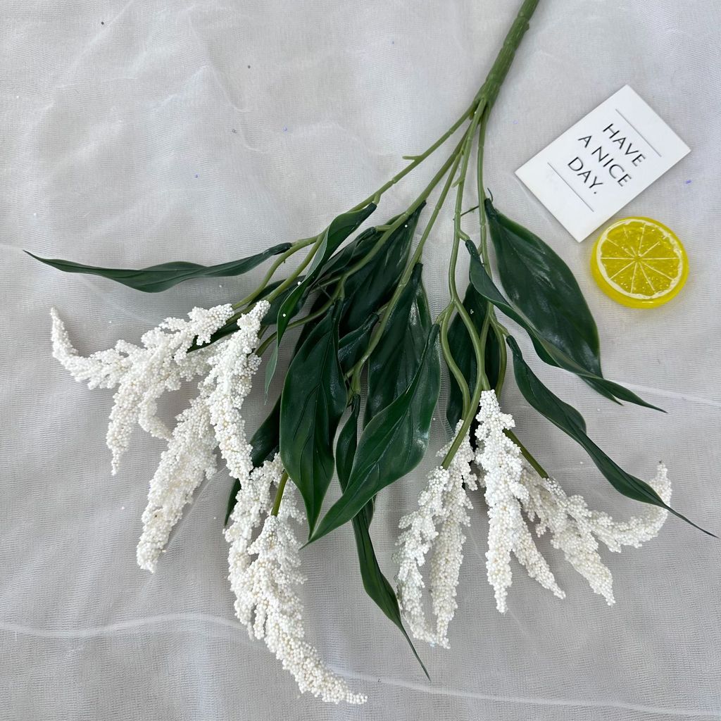 

Artificial Fiveprong Grain Ear Table Centerpiece For Wedding Decor And Photography Props White