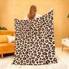 Leopardenmuster Kuhhautmuster Decke Weiche Überwurfdecke für Zuhause Schlafzimmer Bett Sofa Picknick Reise Büro Ruhedecke Geschenk