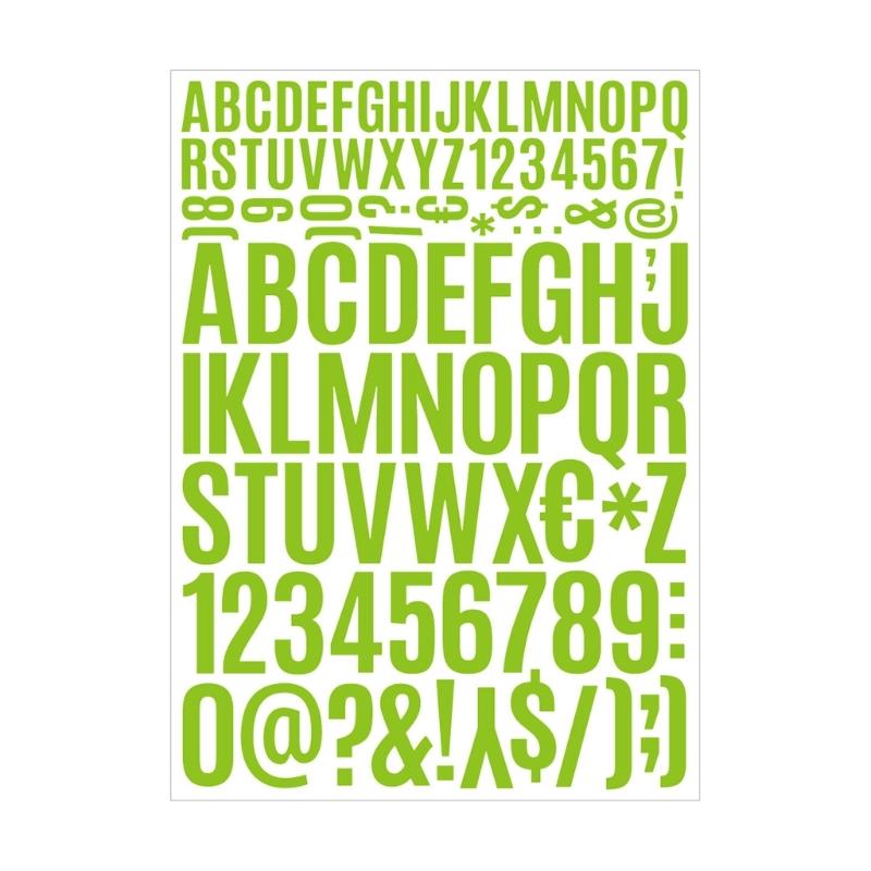 12 Sheets Alphabets Number Sticker for Sign, Scrapbooking, Crafts and Decoration Multicolour Letter Number Sticker