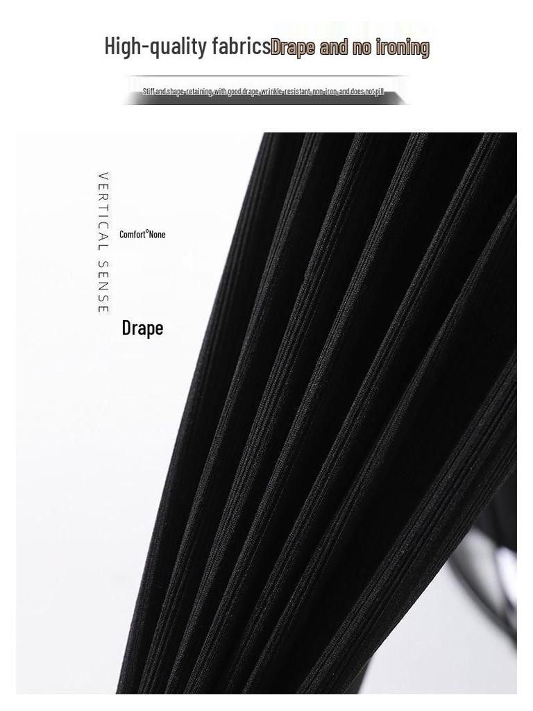 Summer Ice Silk Women's High-Waisted Wide-Leg Pants: Slimming, Versatile, Loose-Fit, Casual Drape.