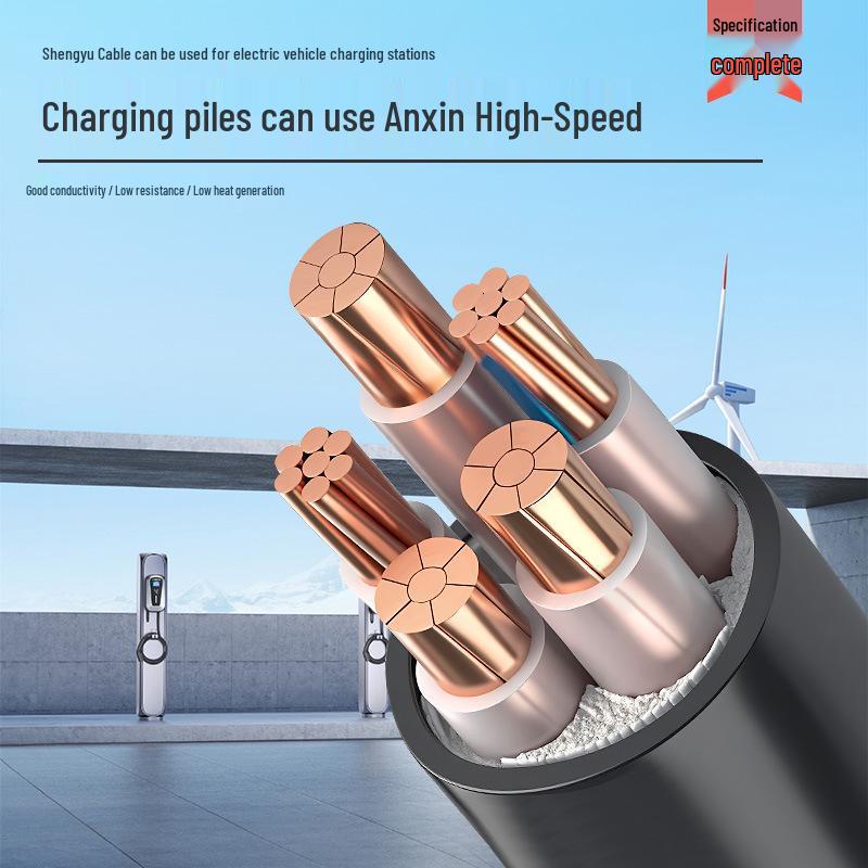 Shengyu ZC-YJV Flame Retardant Pure Copper Multi-Core Charging Cable, 4 or 5 cores, 4-10 Sq.mm