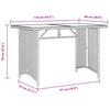 Garden Table with Glass Top Beige 110 X 68 X 70 Cm Poly Rattan