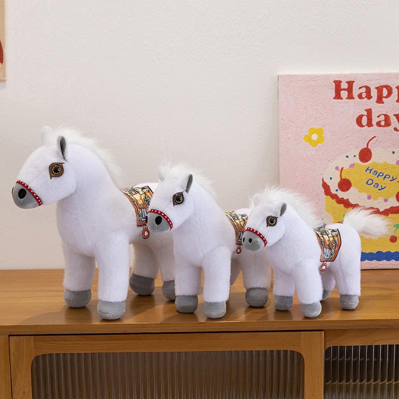 Plush Pony Stuffed Animal, Cartoon Cute Pony Doll, Soft & Cuddly Toy for Kids, Birthday Gift