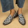 New, Simple Casual Versatile Round Head Single Shoes Women's Autumn New College Style Skirt Commuter Thick Heel Leopard Print