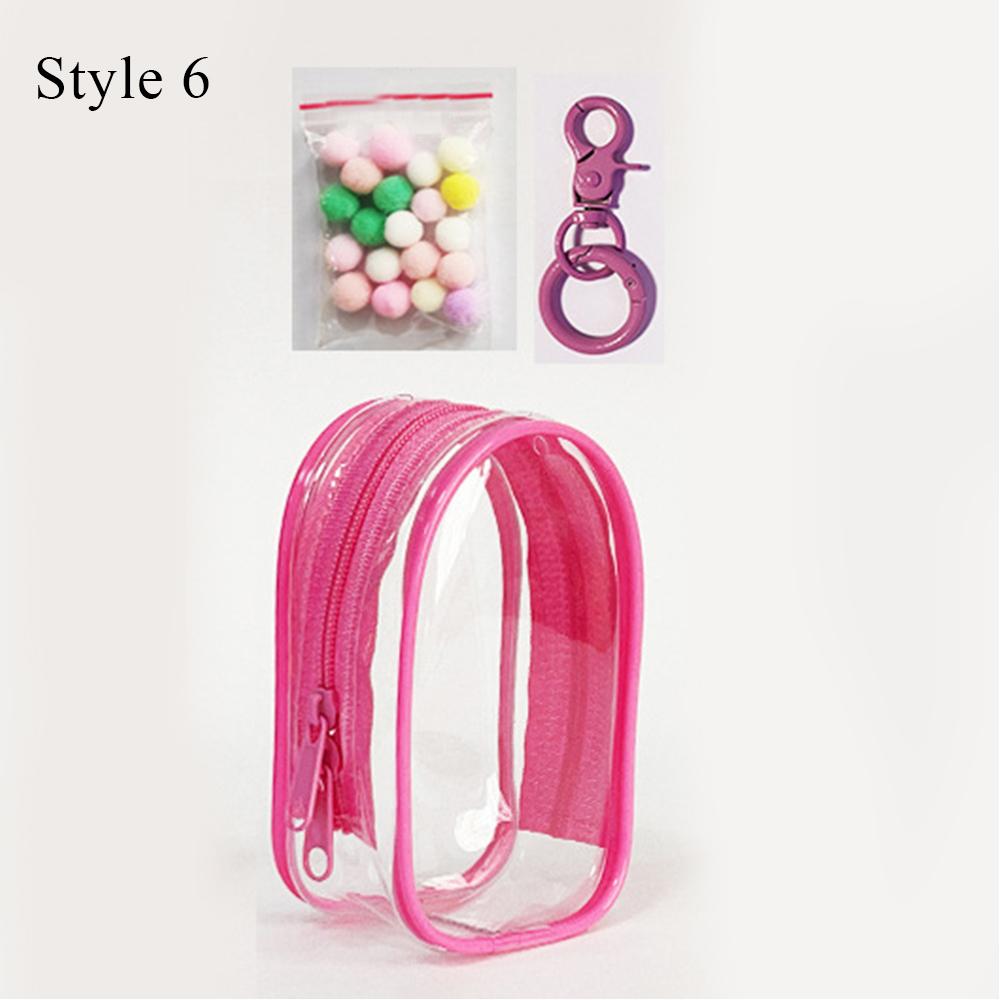 Jewelry Organizer Transparent Storage Box Pouch Mystery Box Plastic Box Cute Doll Bag Organization with Keychain Dustproof Case