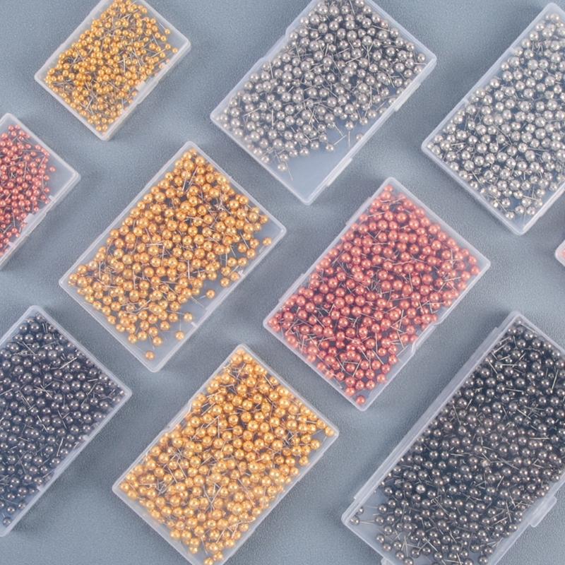 Sewing Pins with Coloured Head, 500Pcs Ball Head Pins Sewing Pins for Wedding DIY Dressmaking Craft Sewing Bouquet Pins