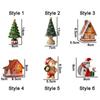 Handmade Mini House Figurine Resin Crafts Desktop Ornament  Christmas Decoration