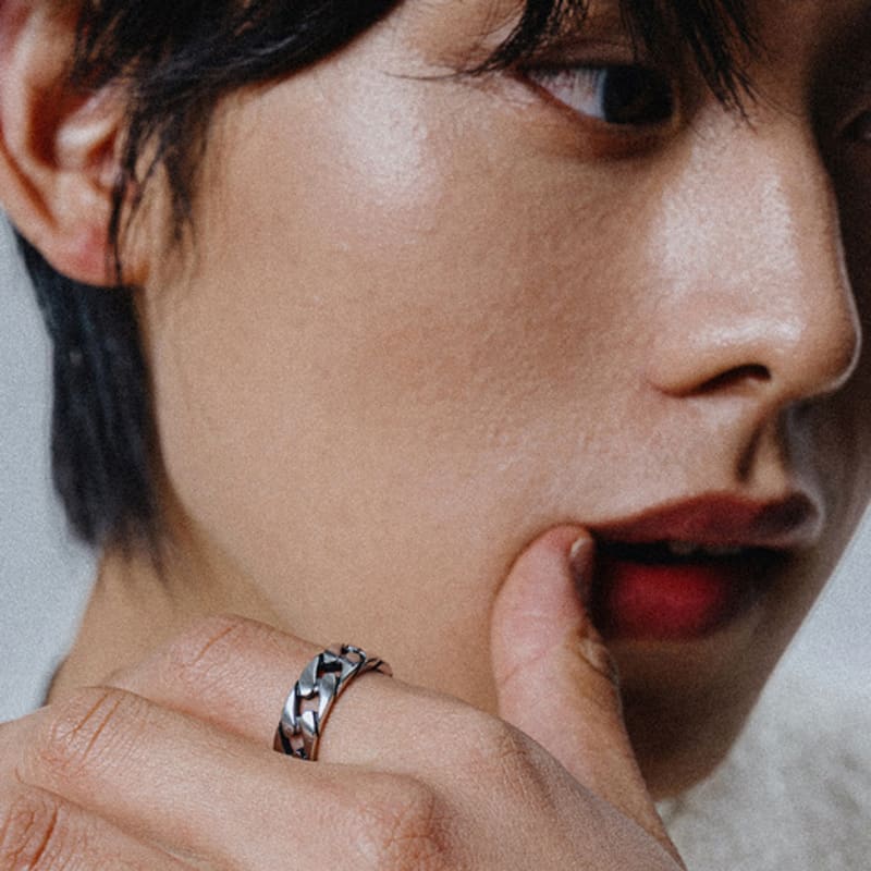 SCALETTO BLACK WSM011 Bold Chain Ring